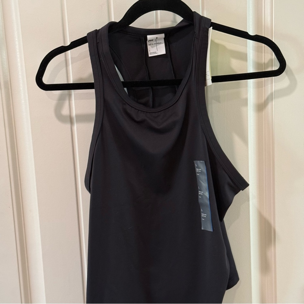 All In Motion Tank Top Womens Large Black High Neck NWT